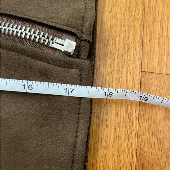 Zara Basic Brown Faux Women’s Leather Jacket - Picture 9 of 9